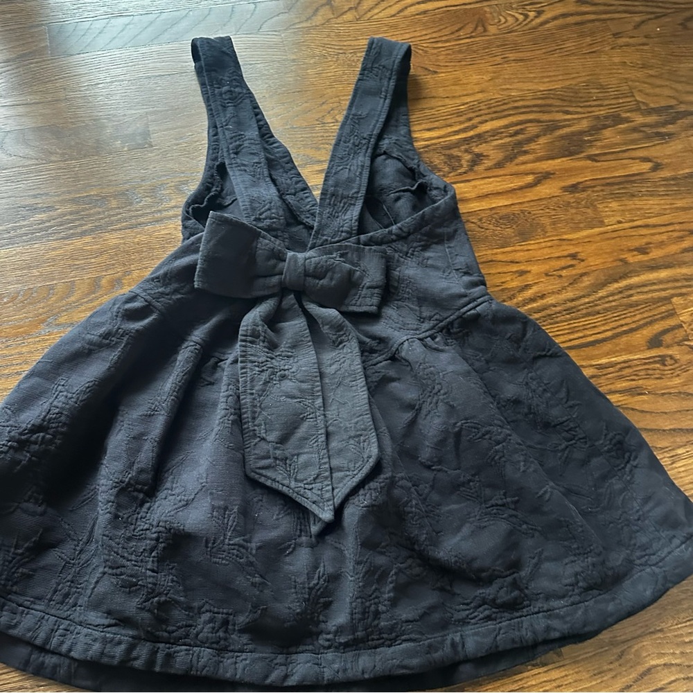 Free People Elegant Black Bow-Back Mini cocktail Dress - Picture 7 of 16